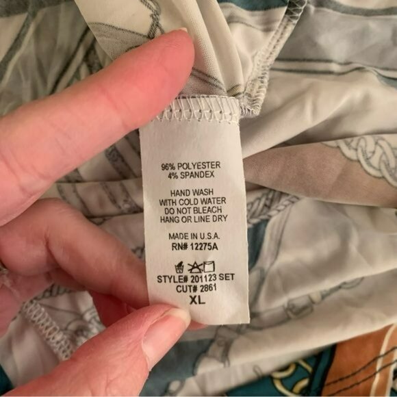 NWT Fashion Nova Matching Set XL | Chain Print Cowl Neck Top + Pants - Picture 8 of 13